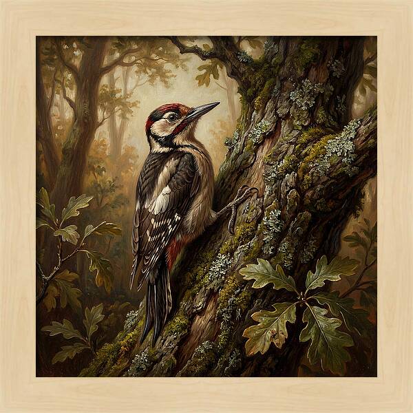 Woodpecker Among The Trees