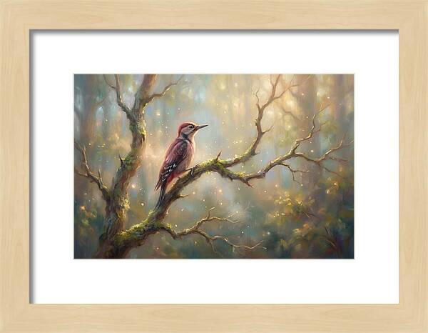 Woodpecker In Forest