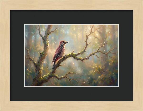 Woodpecker In Forest