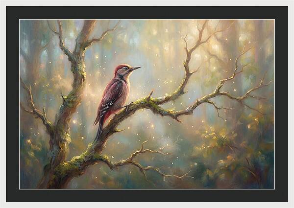 Woodpecker In Forest
