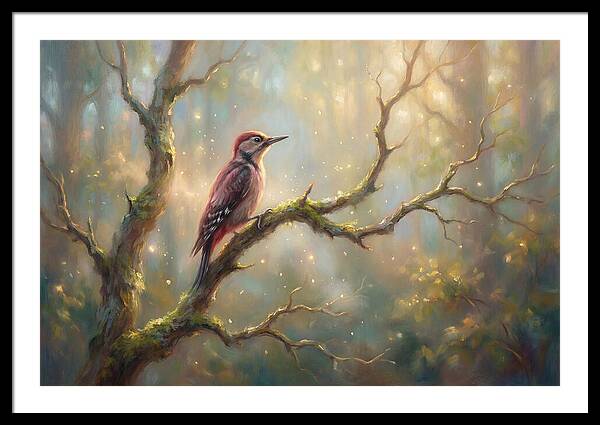 Woodpecker In Forest