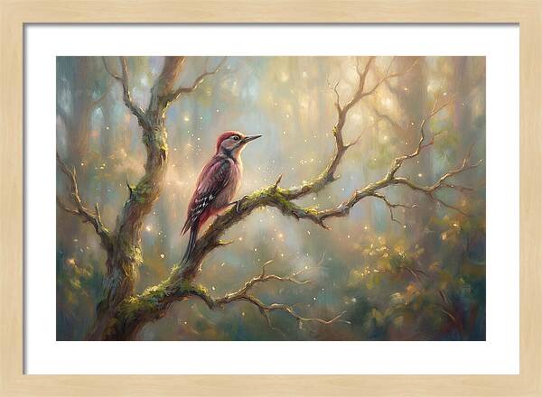 Woodpecker In Forest