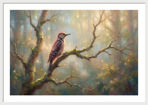 Woodpecker In Forest