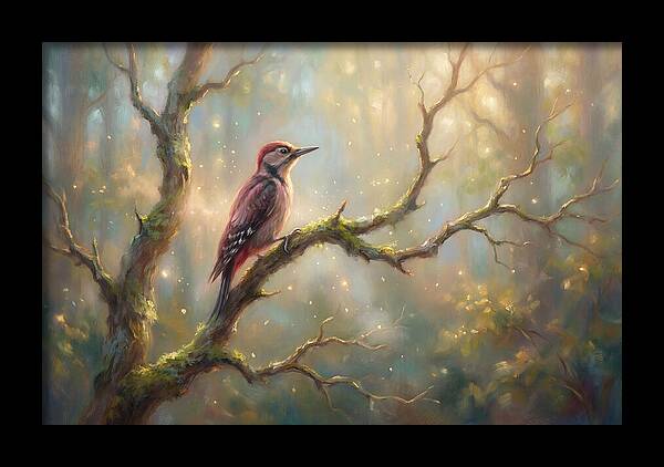 Woodpecker In Forest