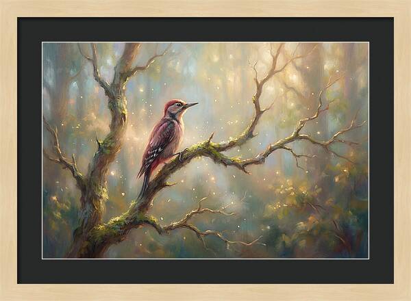 Woodpecker In Forest