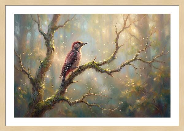 Woodpecker In Forest