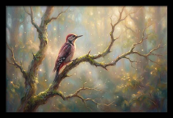 Woodpecker In Forest