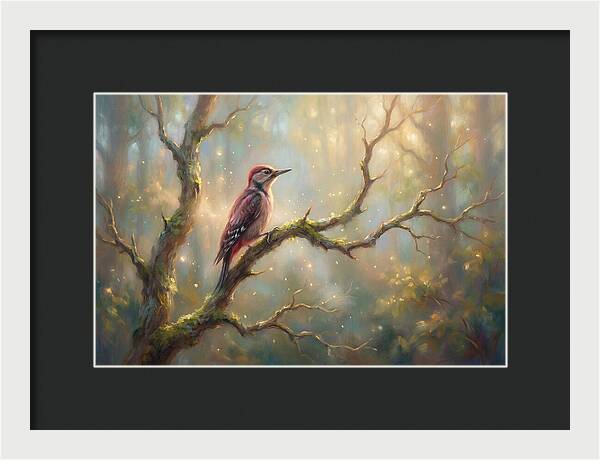 Woodpecker In Forest