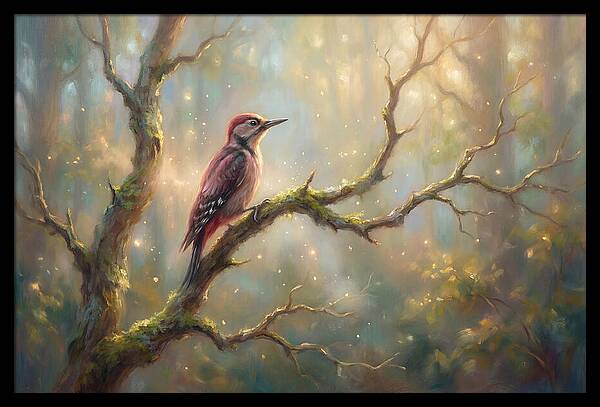 Woodpecker In Forest
