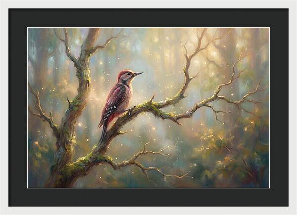 Woodpecker In Forest