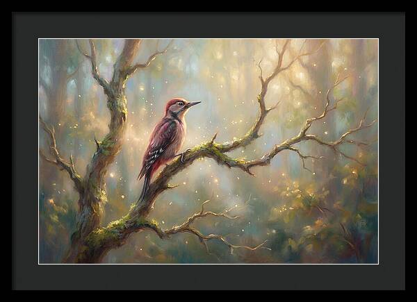 Woodpecker In Forest