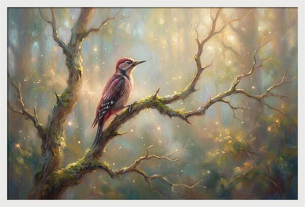 Woodpecker In Forest