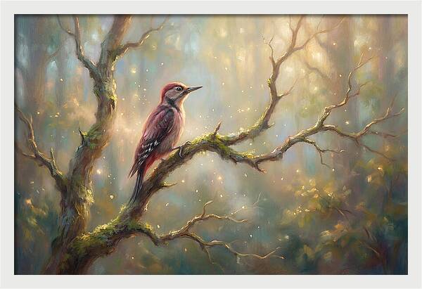 Woodpecker In Forest
