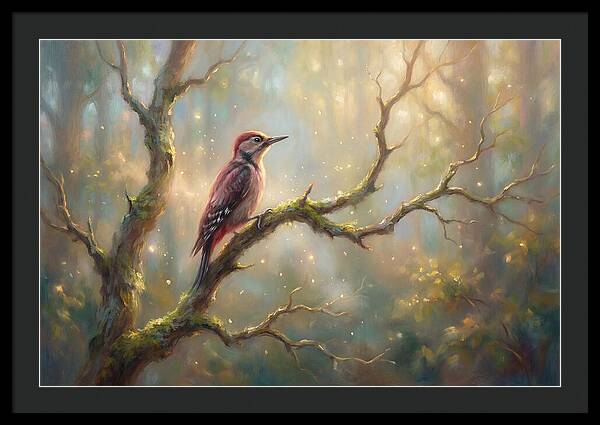 Woodpecker In Forest
