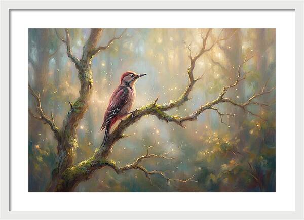 Woodpecker In Forest