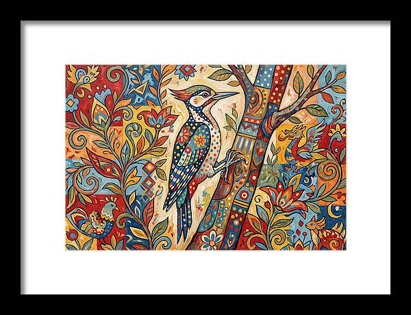 Woodpecker In Vibrant Colors