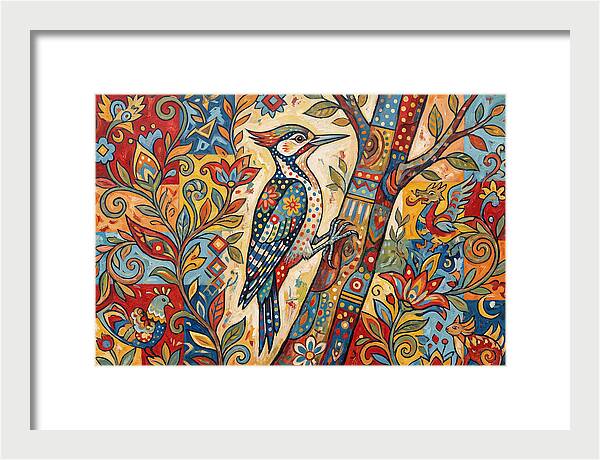 Woodpecker In Vibrant Colors