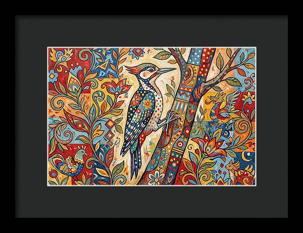 Woodpecker In Vibrant Colors