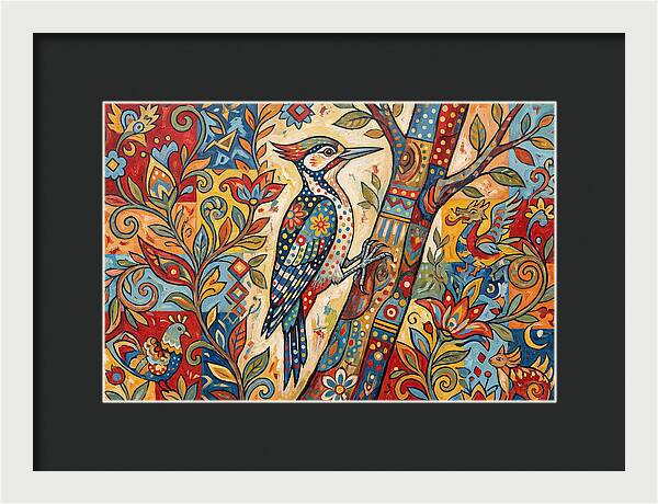 Woodpecker In Vibrant Colors