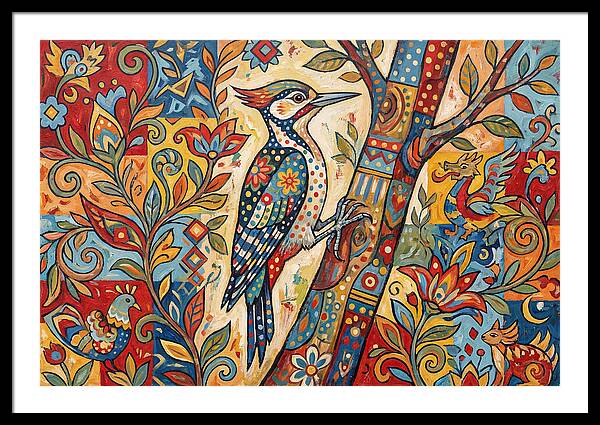Woodpecker In Vibrant Colors