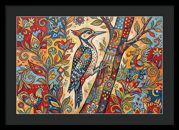 Woodpecker In Vibrant Colors