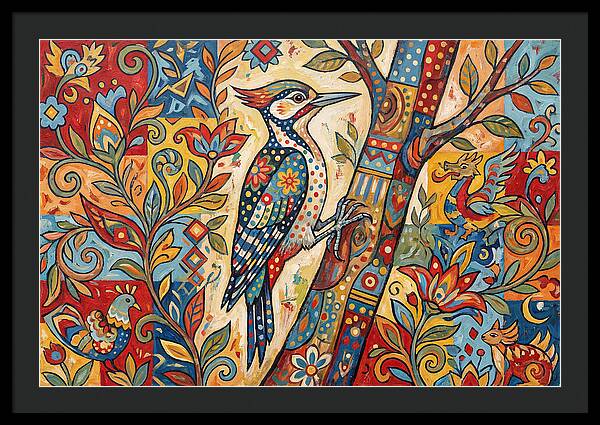 Woodpecker In Vibrant Colors