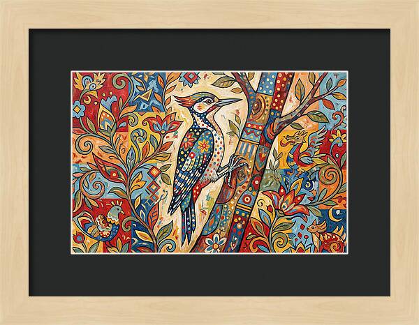 Woodpecker In Vibrant Colors