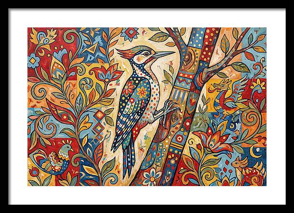 Woodpecker In Vibrant Colors