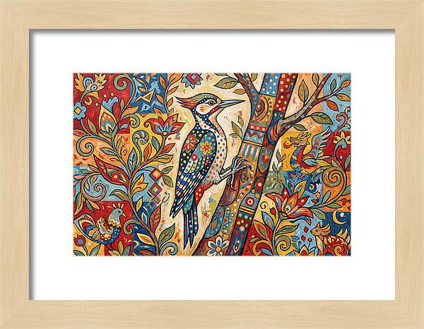 Woodpecker In Vibrant Colors