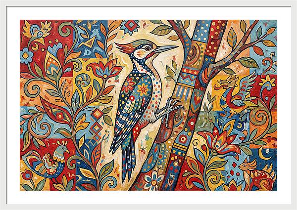 Woodpecker In Vibrant Colors