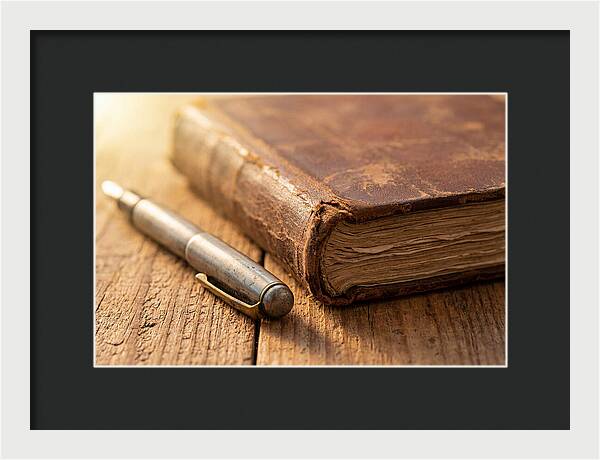 Worn Leather Journal And Pen