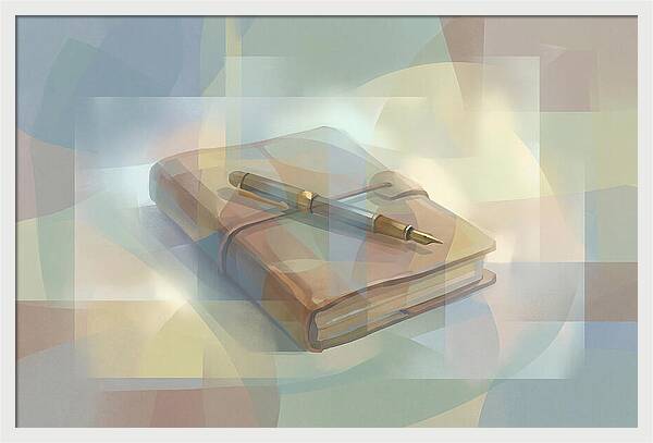 Worn Leather Journal And Pen