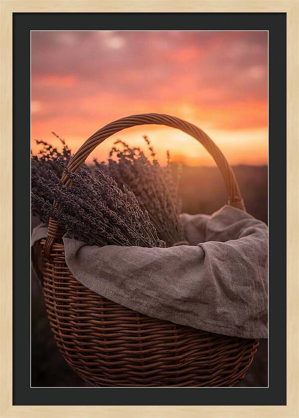 Woven Basket Of Lavender