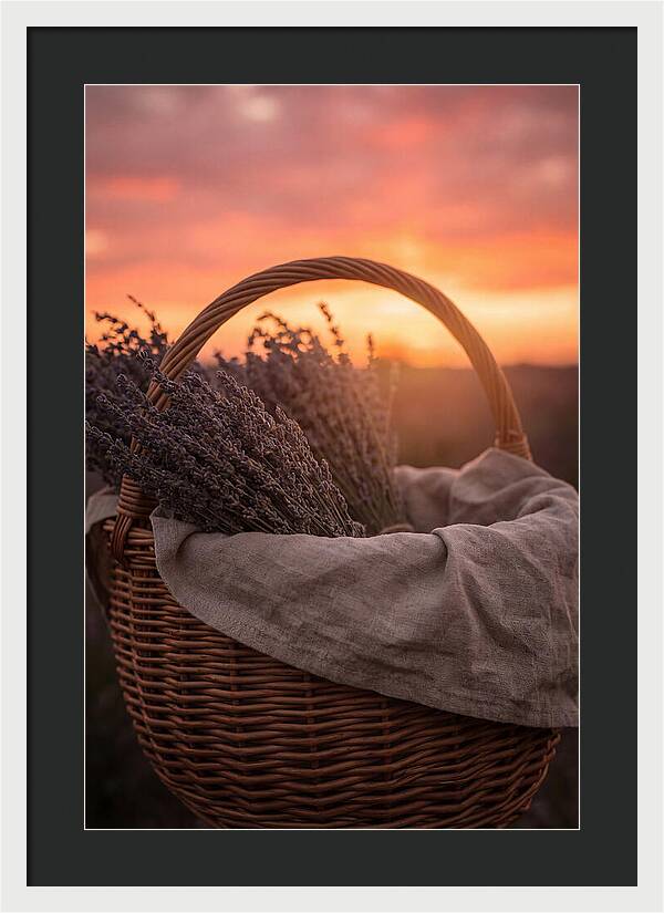Woven Basket Of Lavender