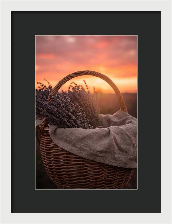 Woven Basket Of Lavender