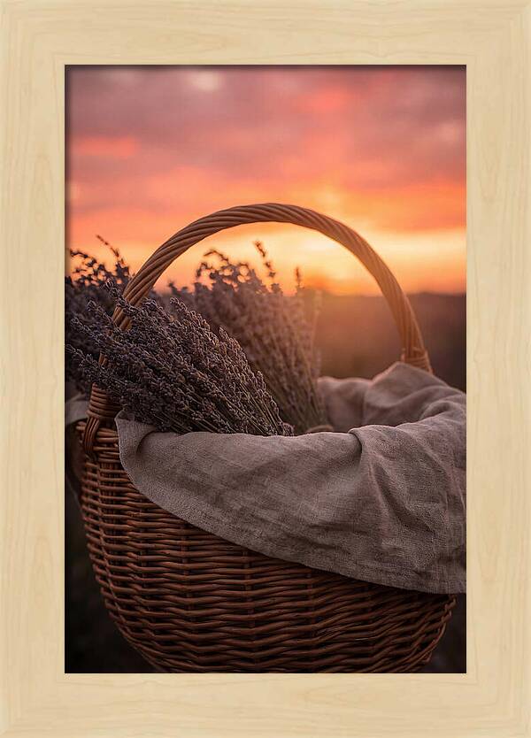 Woven Basket Of Lavender