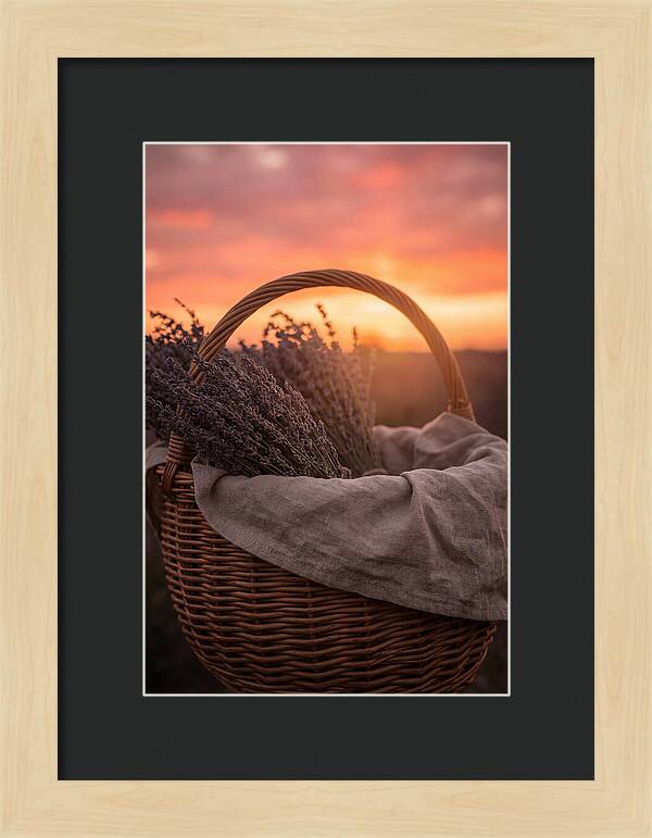 Woven Basket Of Lavender