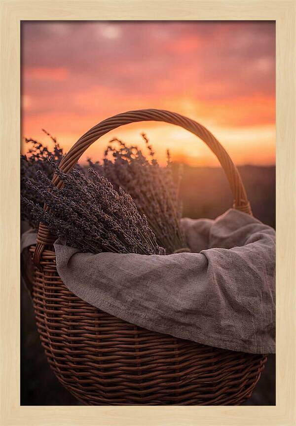 Woven Basket Of Lavender