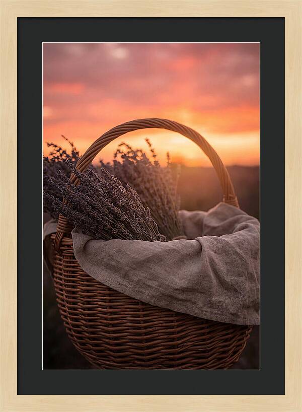 Woven Basket Of Lavender