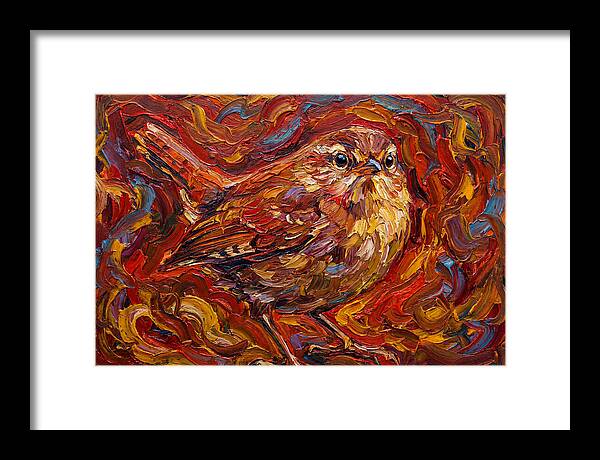 Wren In Vibrant Swirls