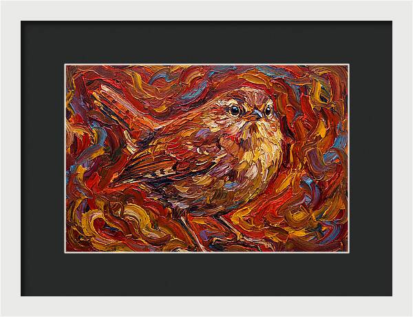 Wren In Vibrant Swirls