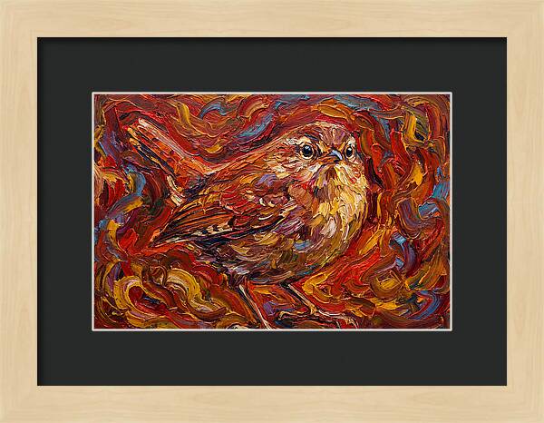 Wren In Vibrant Swirls