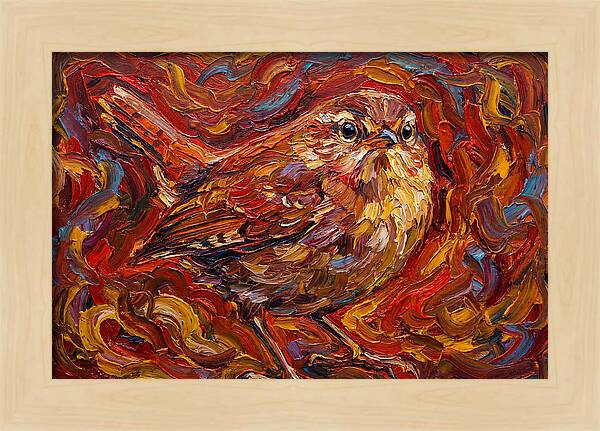 Wren In Vibrant Swirls