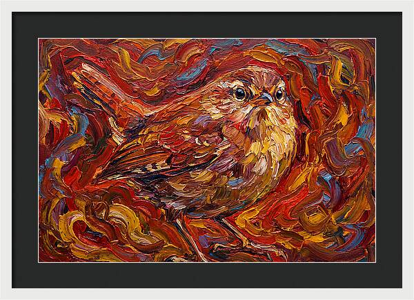 Wren In Vibrant Swirls