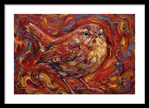Wren In Vibrant Swirls