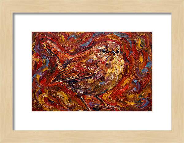 Wren In Vibrant Swirls
