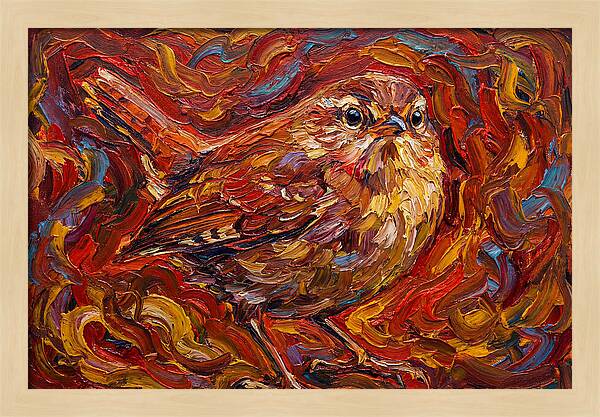 Wren In Vibrant Swirls
