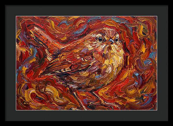 Wren In Vibrant Swirls