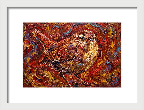 Wren In Vibrant Swirls