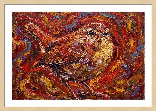 Wren In Vibrant Swirls